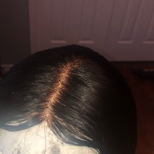 Frontal wig straight 100% human hair wig.